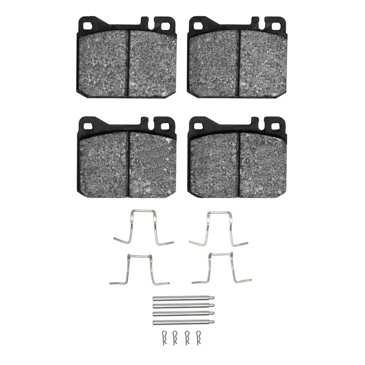 1551-0145-02 5000 Advanced Low-Metallic Brake Pads & Hardware Kit, 1973-1979 Mercedes-Benz, Position: Front