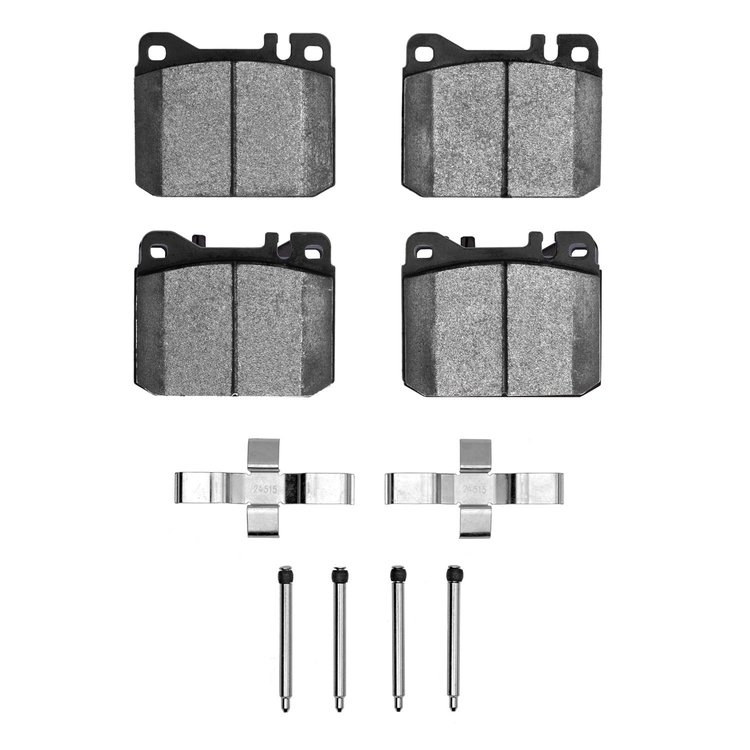 1551-0145-11 5000 Advanced Low-Metallic Brake Pads & Hardware Kit, 1979-1985 Mercedes-Benz, Position: Front
