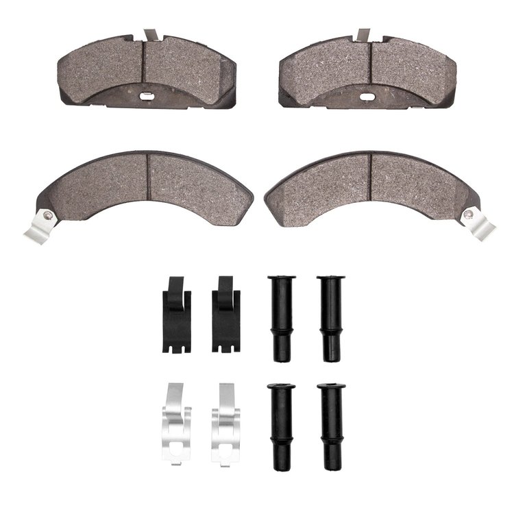 1551-0151-01 5000 Advanced Semi-Metallic Brake Pads & Hardware Kit, 1979-1981 Ford/Lincoln/Mercury/Mazda, Position: Front