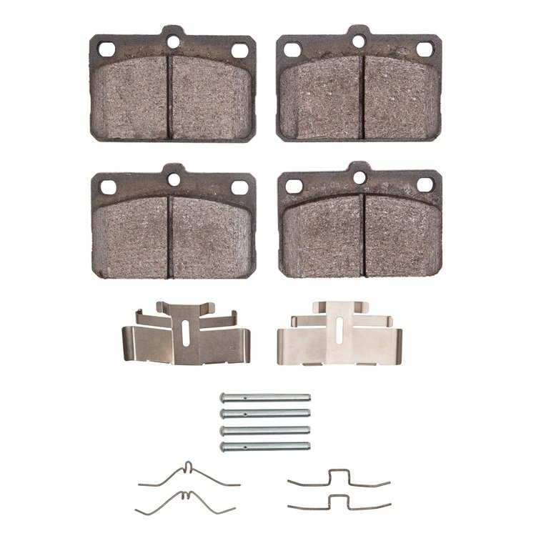 1551-0169-01 5000 Advanced Semi-Metallic Brake Pads & Hardware Kit, 1975-1979 Lexus/Toyota/Scion, Position: Front