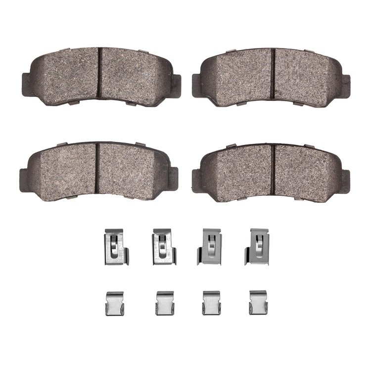 1551-0198-01 5000 Advanced Semi-Metallic Brake Pads & Hardware Kit, 1976-1980 Mopar, Position: Rear