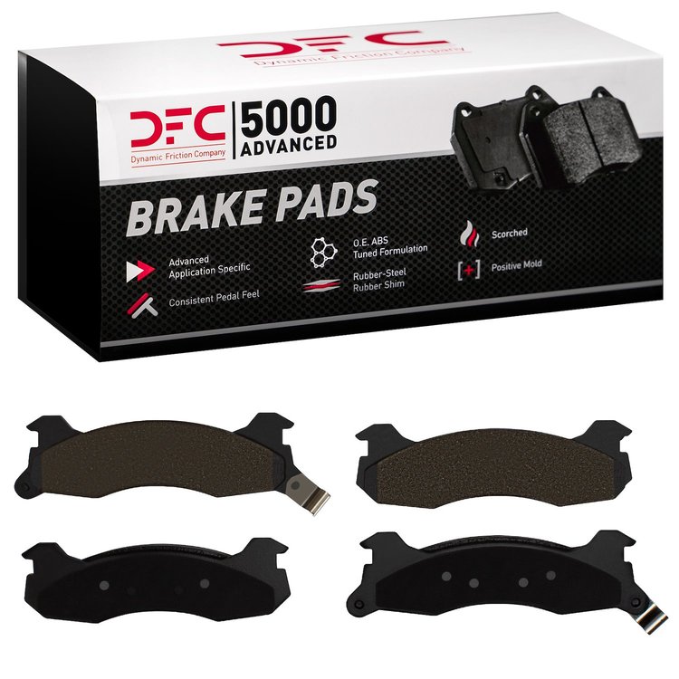 1551-0204-00 5000 Advanced Semi-Metallic Brake Pads, 1982-1990 Ford/Lincoln/Mercury/Mazda, Position: Rear