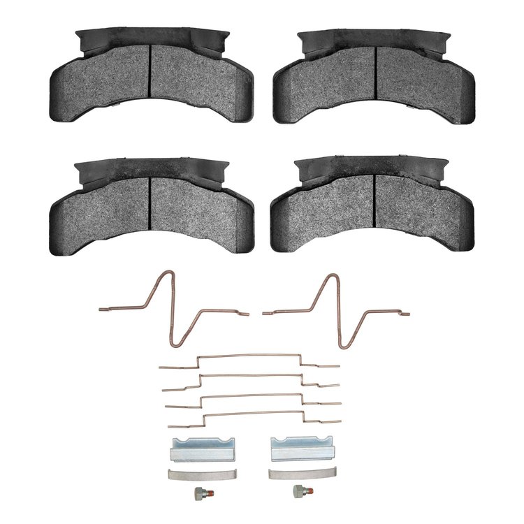1551-0224-01 5000 Advanced Semi-Metallic Brake Pads & Hardware Kit, 1979-2012 Multiple Makes/Models, Position: Fr & Rr,Fr,Rr