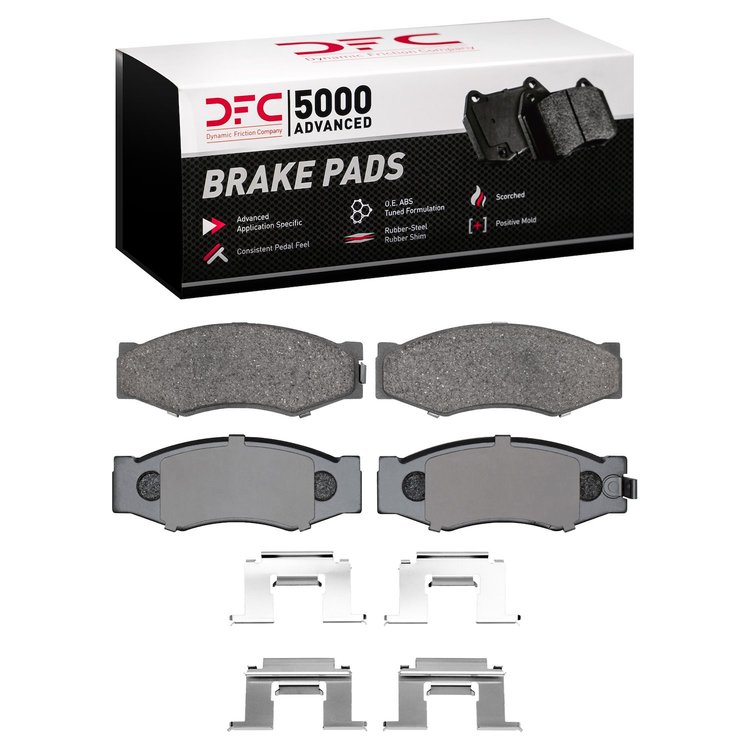 1551-0266-01 5000 Advanced Ceramic Brake Pads & Hardware Kit, 1987-1988 Infiniti/Nissan, Position: Front