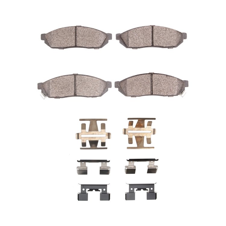 1551-0281-02 5000 Advanced Low-Metallic Brake Pads & Hardware Kit, 1980-1983 Acura/Honda, Position: Front