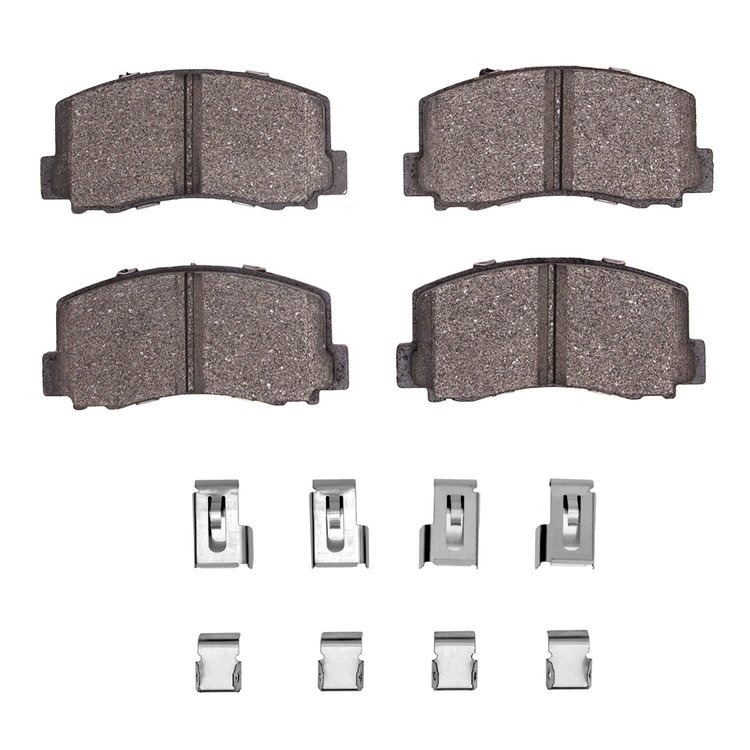 1551-0284-01 5000 Advanced Semi-Metallic Brake Pads & Hardware Kit, 1983-1983 Mitsubishi, Position: Front