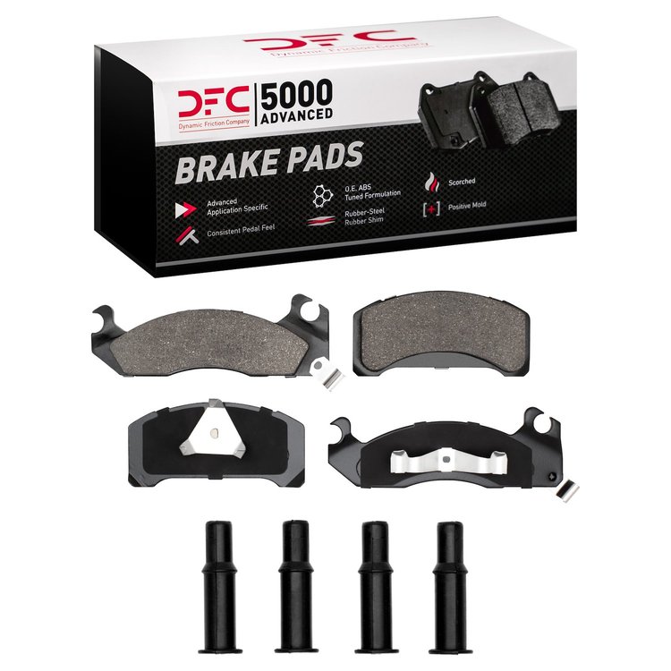 1551-0310-02 5000 Advanced Semi-Metallic Brake Pads & Hardware Kit, 1982-1993 Ford/Lincoln/Mercury/Mazda, Position: Front