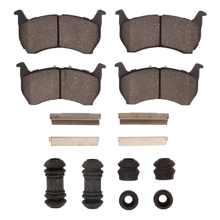1551-0317-01 5000 Advanced Semi-Metallic Brake Pads & Hardware Kit, 1983-1987 Ford/Lincoln/Mercury/Mazda, Position: Front