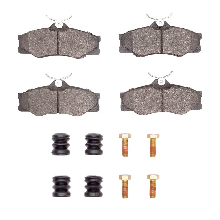 1551-0338-01 5000 Advanced Semi-Metallic Brake Pads & Hardware Kit, 1986-1991 Audi/Volkswagen, Position: Front