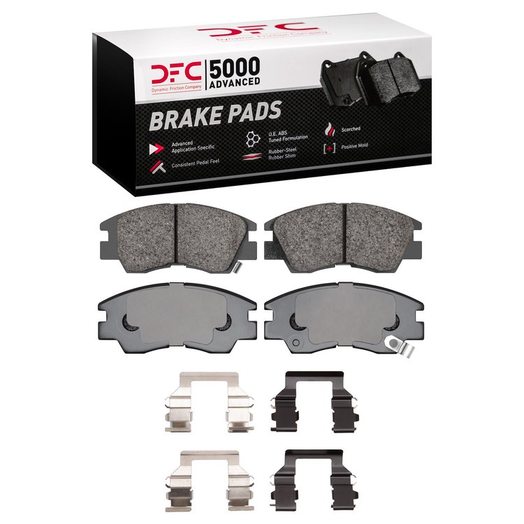 1551-0349-01 5000 Advanced Ceramic Brake Pads & Hardware Kit, 1986-2008 Multiple Makes/Models, Position: Front