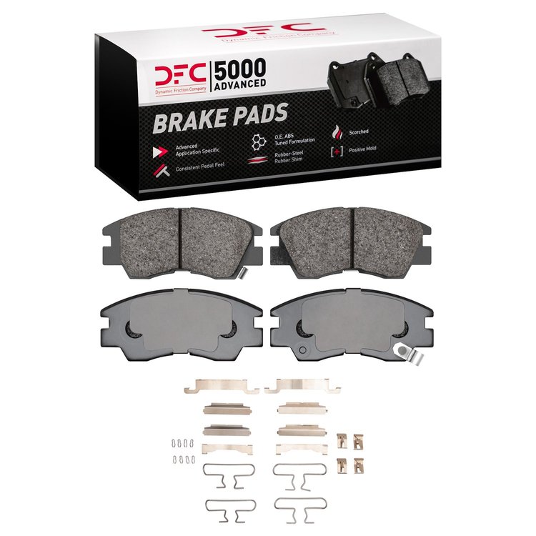 1551-0349-02 5000 Advanced Ceramic Brake Pads & Hardware Kit, 1986-2008 Multiple Makes/Models, Position: Front