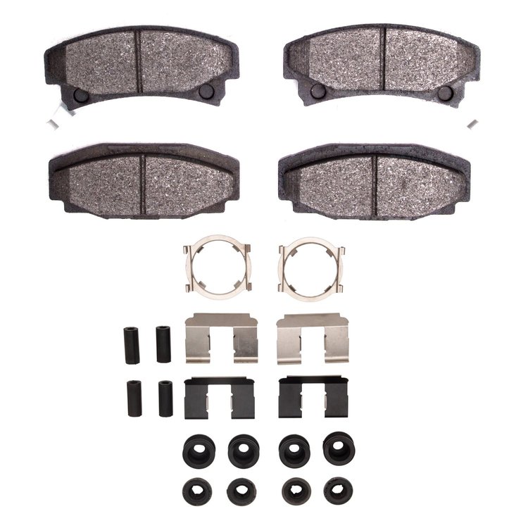 1551-0354-01 5000 Advanced Semi-Metallic Brake Pads & Hardware Kit, 1986-1992 GM, Position: Rear