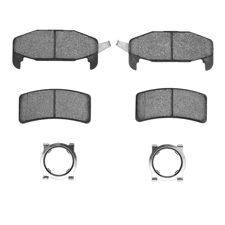1551-0377-01 5000 Advanced Semi-Metallic Brake Pads & Hardware Kit, 1988-1994 GM, Position: Rear