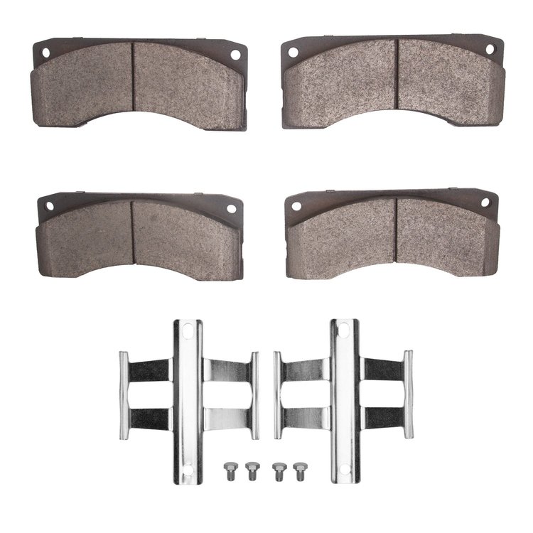 1551-0379-01 5000 Advanced Semi-Metallic Brake Pads & Hardware Kit, 1986-1992 Ford/Lincoln/Mercury/Mazda, Position: Fr