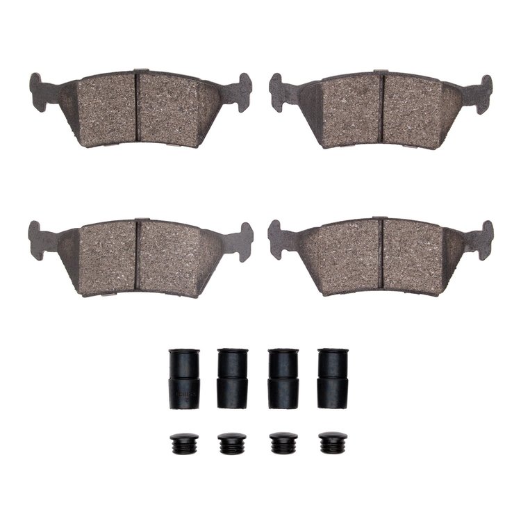 1551-0381-01 5000 Advanced Semi-Metallic Brake Pads & Hardware Kit, 1985-1988 Mopar, Position: Rear
