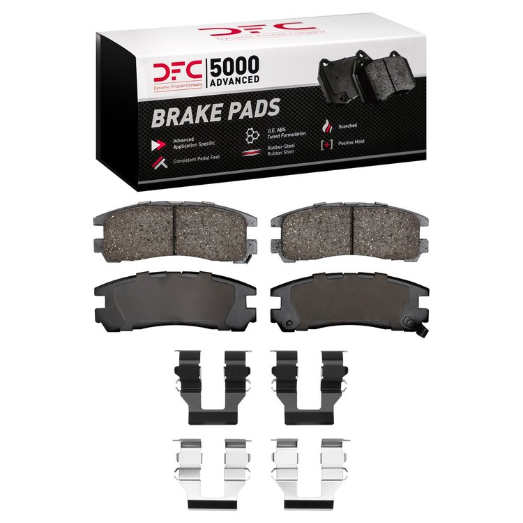 1551-0383-01 5000 Advanced Ceramic Brake Pads & Hardware Kit, 1992-2012 Multiple Makes/Models, Position: Rear