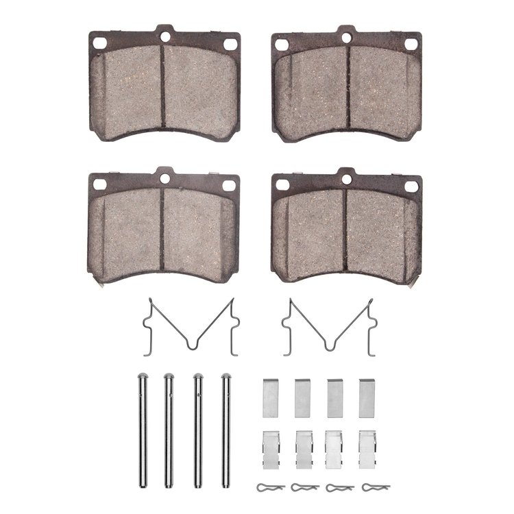 1551-0473-01 5000 Advanced Semi-Metallic Brake Pads & Hardware Kit, 1990-2003 Ford/Lincoln/Mercury/Mazda, Position: Front