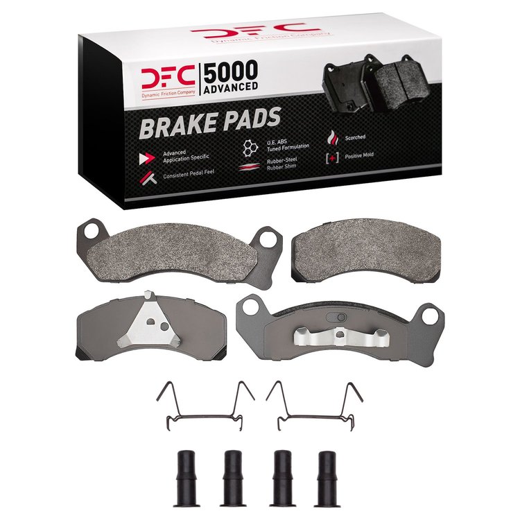 1551-0499-02 5000 Advanced Semi-Metallic Brake Pads & Hardware Kit, 1979-1991 Ford/Lincoln/Mercury/Mazda, Position: Front