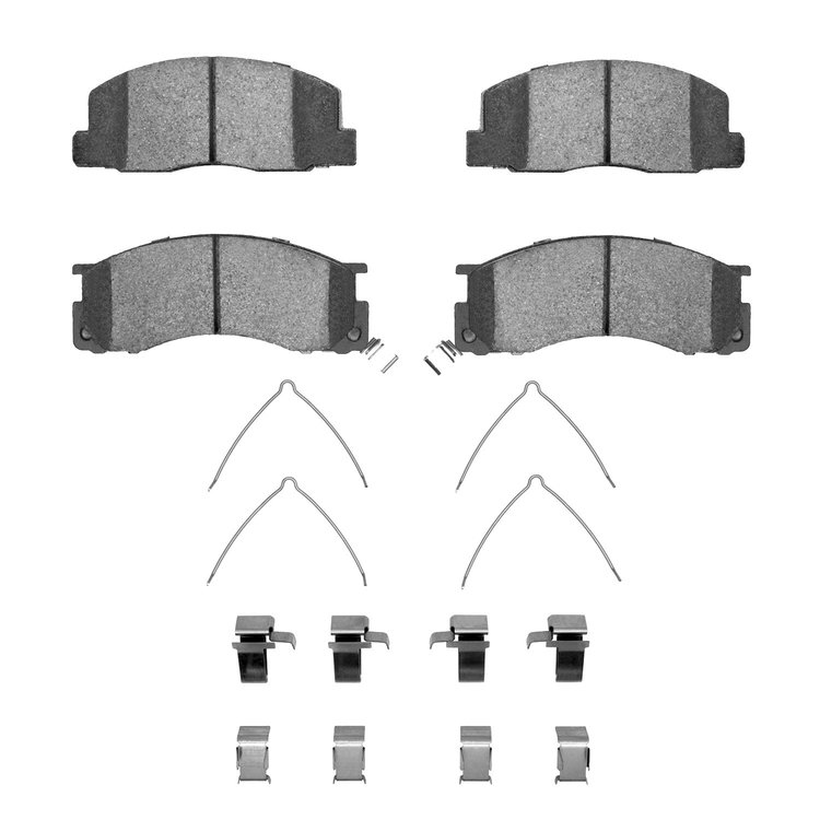 1551-0500-01 5000 Advanced Ceramic Brake Pads & Hardware Kit, 1991-1996 Lexus/Toyota/Scion, Position: Front