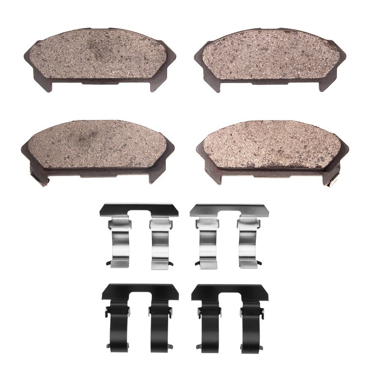 1551-0515-01 5000 Advanced Semi-Metallic Brake Pads & Hardware Kit, 1991-1993 GM, Position: Rear