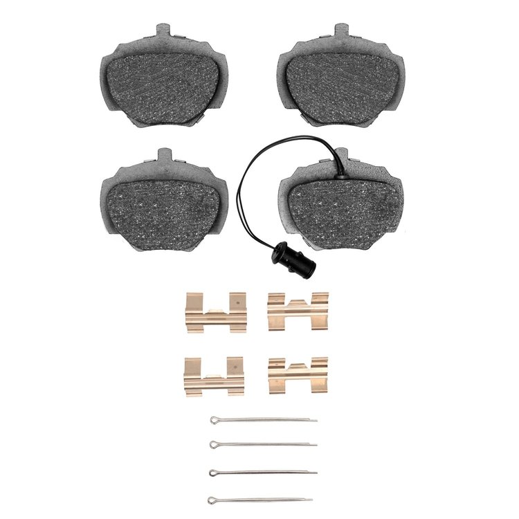 1551-0518-01 5000 Advanced Low-Metallic Brake Pads & Hardware Kit, 1987-1995 Land Rover, Position: Rear