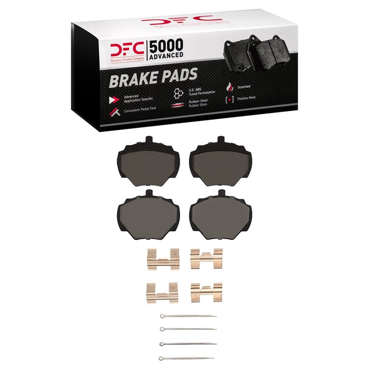 1551-0518-11 5000 Advanced Low-Metallic Brake Pads & Hardware Kit, 1974-2016 Land Rover, Position: Rear