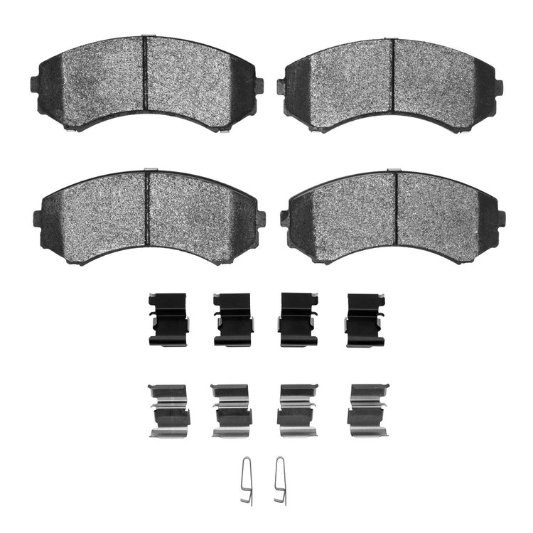 1551-0550-01 5000 Advanced Semi-Metallic Brake Pads & Hardware Kit, 1992-1993 Ford/Lincoln/Mercury/Mazda, Position: Front