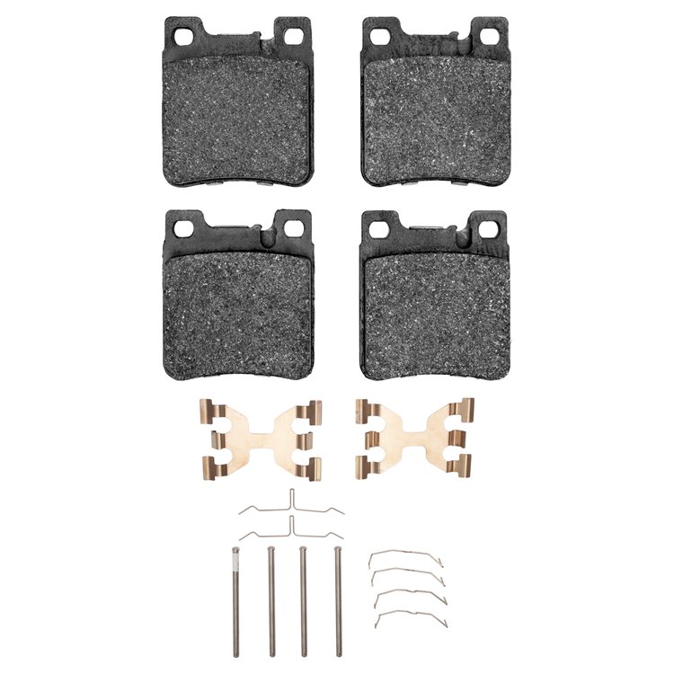 1551-0603-06 5000 Advanced Low-Metallic Brake Pads & Hardware Kit, 1991-2008 Multiple Makes/Models, Position: Rear