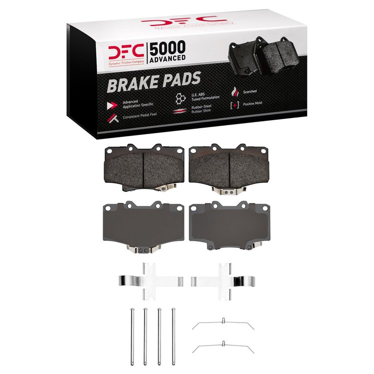 1551-0611-01 5000 Advanced Ceramic Brake Pads & Hardware Kit, 1991-1998 Lexus/Toyota/Scion, Position: Front