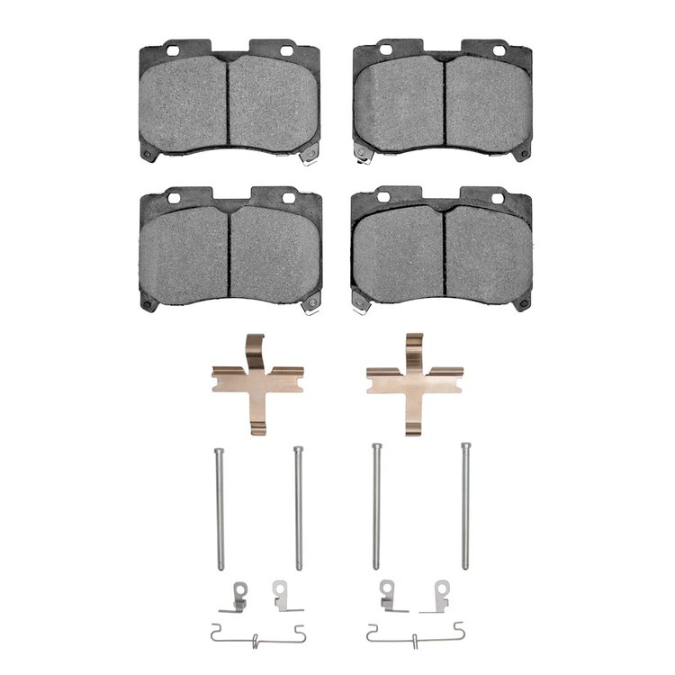 1551-0629-01 5000 Advanced Ceramic Brake Pads & Hardware Kit, 1993-1998 Lexus/Toyota/Scion, Position: Front
