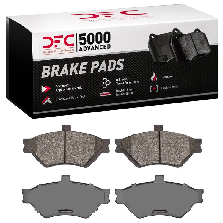1551-0678-00 5000 Advanced Semi-Metallic Brake Pads, 1995-1997 Ford/Lincoln/Mercury/Mazda, Position: Front