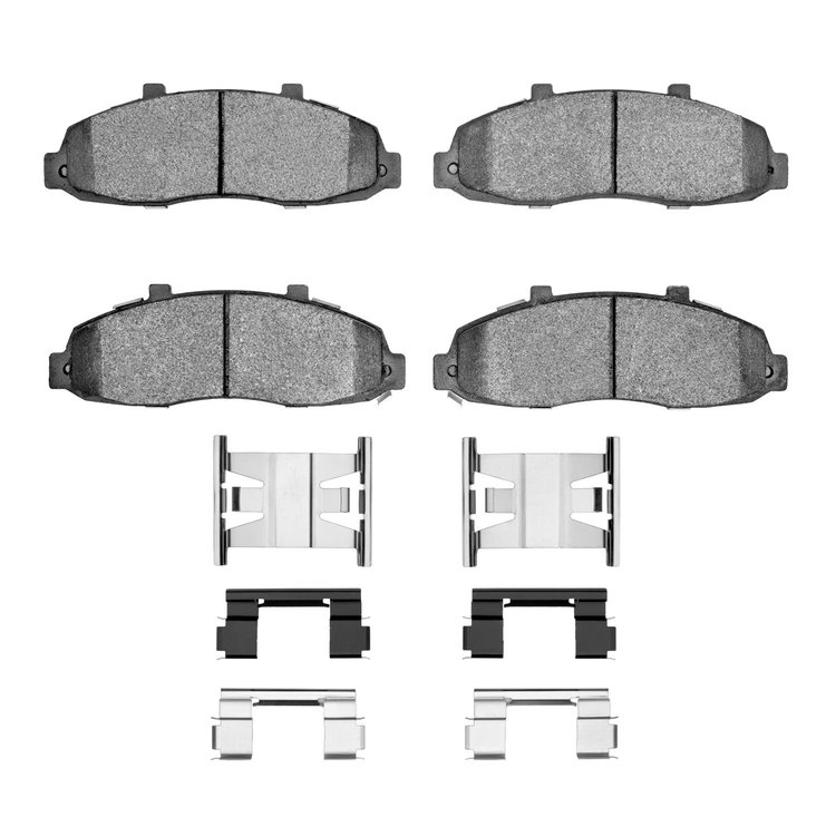 1551-0679-01 5000 Advanced Semi-Metallic Brake Pads & Hardware Kit, 2000-2004 Ford/Lincoln/Mercury/Mazda, Position: Front