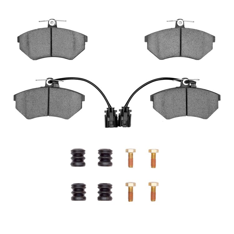 1551-0684-01 5000 Advanced Semi-Metallic Brake Pads & Hardware Kit, 1994-1995 Audi/Volkswagen, Position: Front