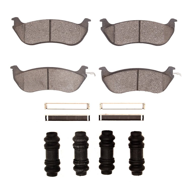 1551-0690-01 5000 Advanced Ceramic Brake Pads & Hardware Kit, 1996-2002 Ford/Lincoln/Mercury/Mazda, Position: Rear