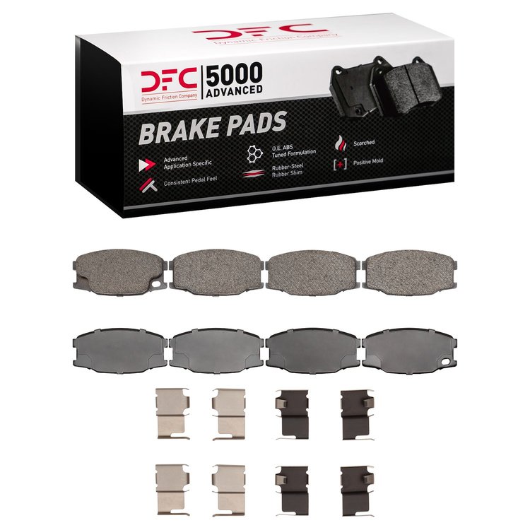 1551-0734-01 5000 Advanced Semi-Metallic Brake Pads & Hardware Kit, 1995-2005 Mitsubishi Fuso, Position: Fr,Rr