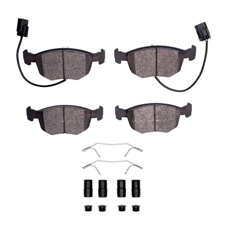 1551-0762-01 5000 Advanced Low-Metallic Brake Pads & Hardware Kit, 1998-1999 Ford/Lincoln/Mercury/Mazda, Position: Front