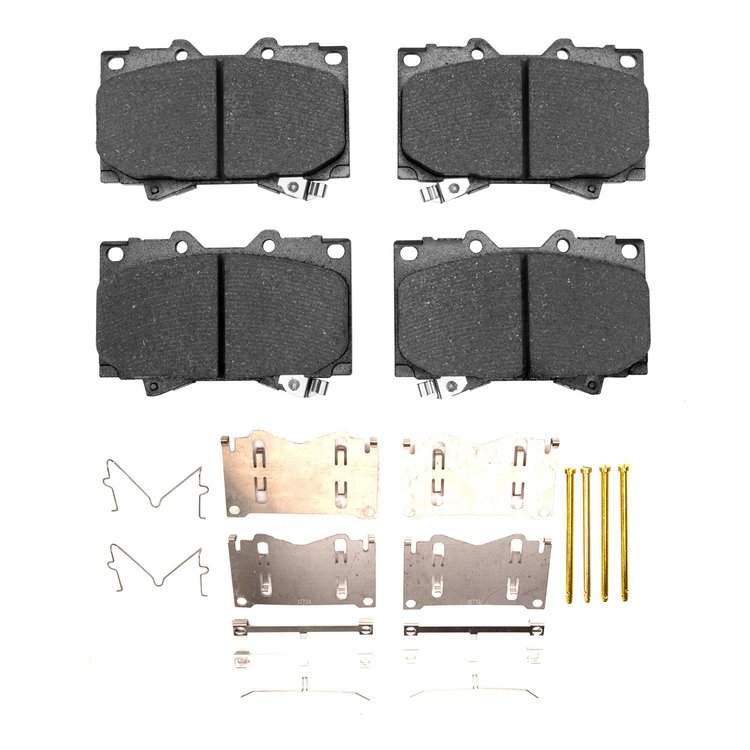 1551-0772-01 5000 Advanced Ceramic Brake Pads & Hardware Kit, 1998-2007 Lexus/Toyota/Scion, Position: Front