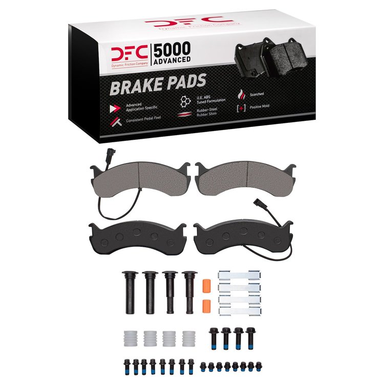1551-0786-21 5000 Advanced Semi-Metallic Brake Pads & Hardware Kit, Fits Select Ford/Lincoln/Mercury/Mazda, Position: Rear