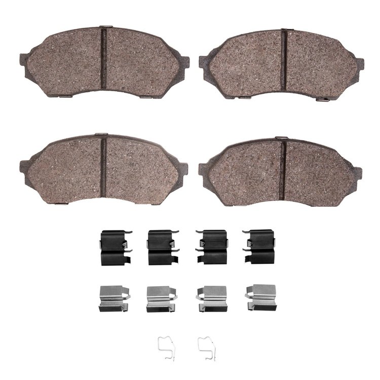 1551-0798-01 5000 Advanced Semi-Metallic Brake Pads & Hardware Kit, 1999-2001 Ford/Lincoln/Mercury/Mazda, Position: Front