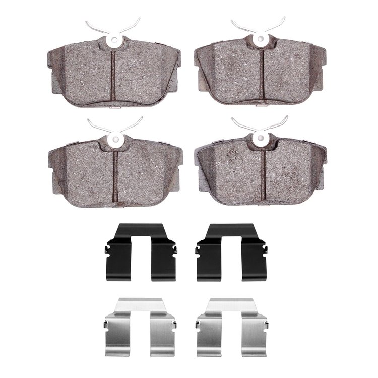1551-0877-01 5000 Advanced Semi-Metallic Brake Pads & Hardware Kit, 1999-1999 Audi/Volkswagen, Position: Rear