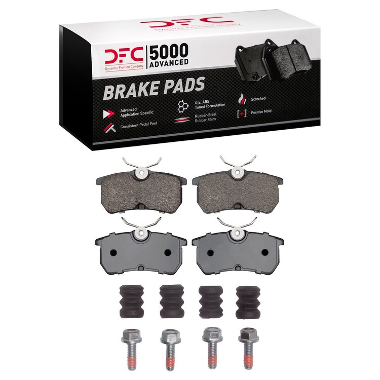 1551-0886-01 5000 Advanced Low-Metallic Brake Pads & Hardware Kit, 2001-2019 Ford/Lincoln/Mercury/Mazda, Position: Rear