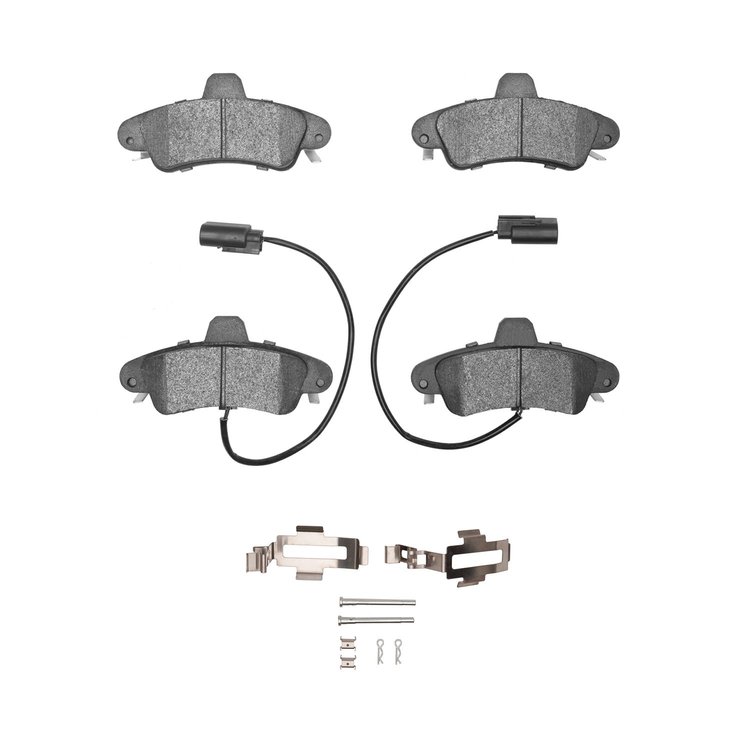 1551-0899-01 5000 Advanced Semi-Metallic Brake Pads & Hardware Kit, 2000-2000 Ford/Lincoln/Mercury/Mazda, Position: Rear