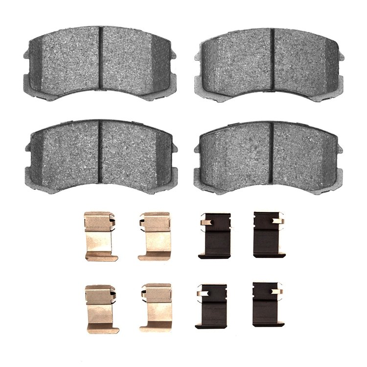 1551-0904-01 5000 Advanced Ceramic Brake Pads & Hardware Kit, 2002-2007 Mitsubishi, Position: Front