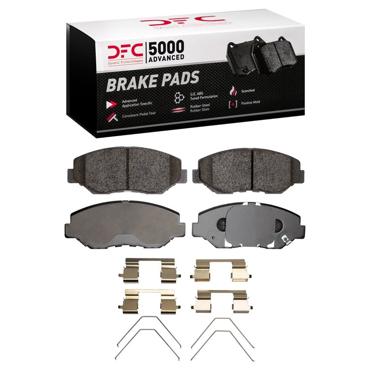 1551-0914-01 5000 Advanced Ceramic Brake Pads & Hardware Kit, 2002-2021 Acura/Honda, Position: Front