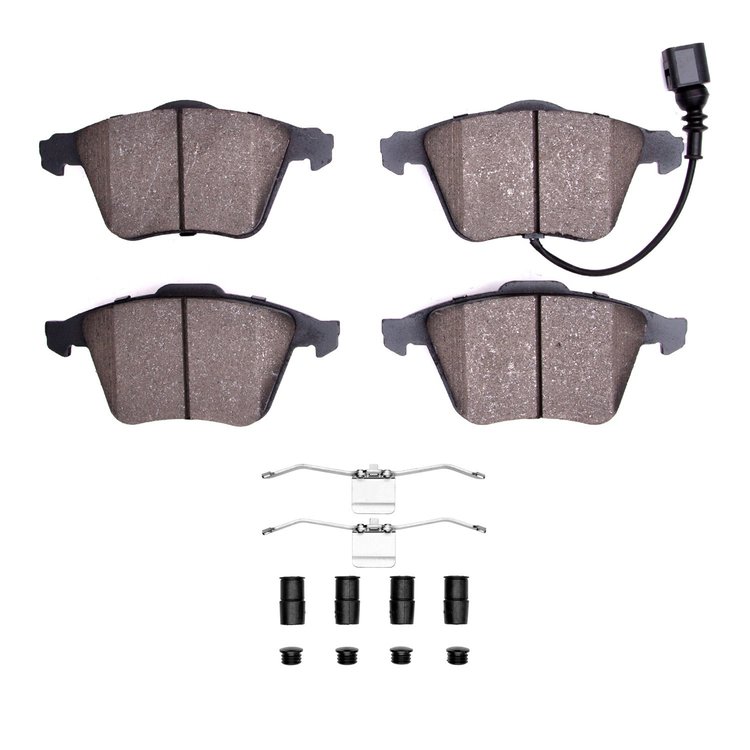 1551-0915-32 5000 Advanced Low-Metallic Brake Pads & Hardware Kit, 2006-2011 Audi/Volkswagen, Position: Front