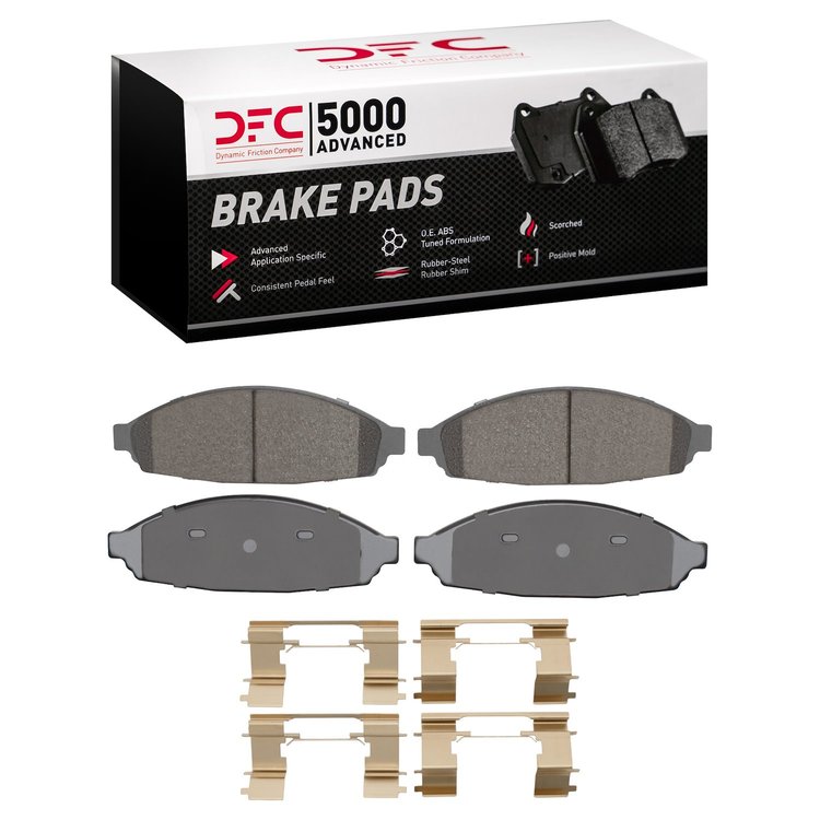 1551-0931-01 5000 Advanced Ceramic Brake Pads & Hardware Kit, 2003-2011 Ford/Lincoln/Mercury/Mazda, Position: Front