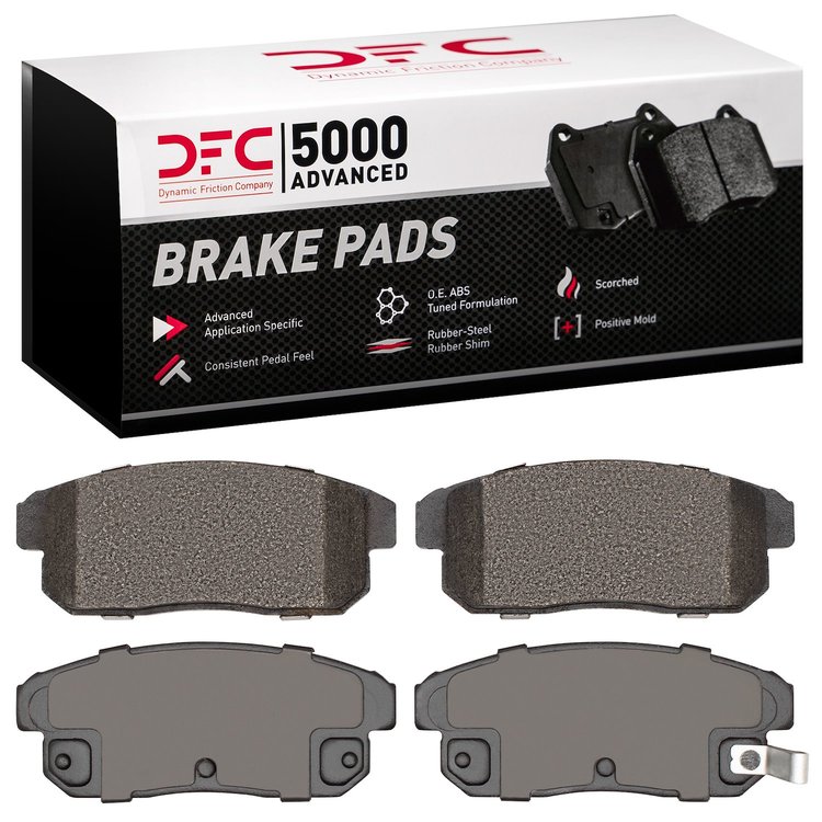 1551-1008-00 5000 Advanced Semi-Metallic Brake Pads, 2004-2011 Ford/Lincoln/Mercury/Mazda, Position: Rear