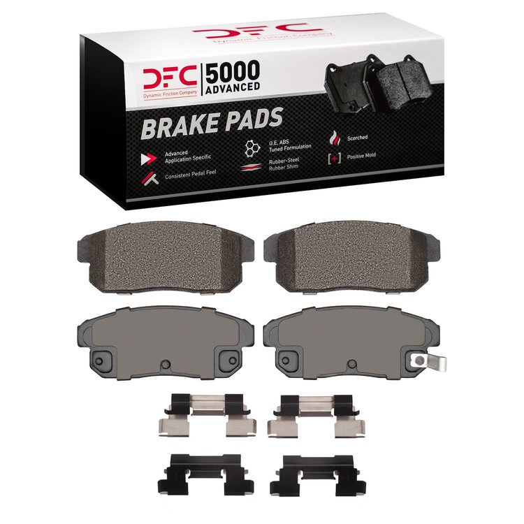 1551-1008-01 5000 Advanced Semi-Metallic Brake Pads & Hardware Kit, 2004-2011 Ford/Lincoln/Mercury/Mazda, Position: Rear