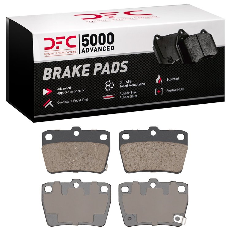 1551-1051-00 5000 Advanced Ceramic Brake Pads, 2004-2005 Lexus/Toyota/Scion, Position: Rear