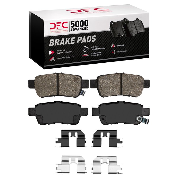 1551-1088-01 5000 Advanced Ceramic Brake Pads & Hardware Kit, 2005-2010 Acura/Honda, Position: Rear